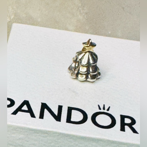 Authentic Retired Pandora Christmas Tree Two Tone 14k Gold & S925 Ale Silver - Picture 13 of 16